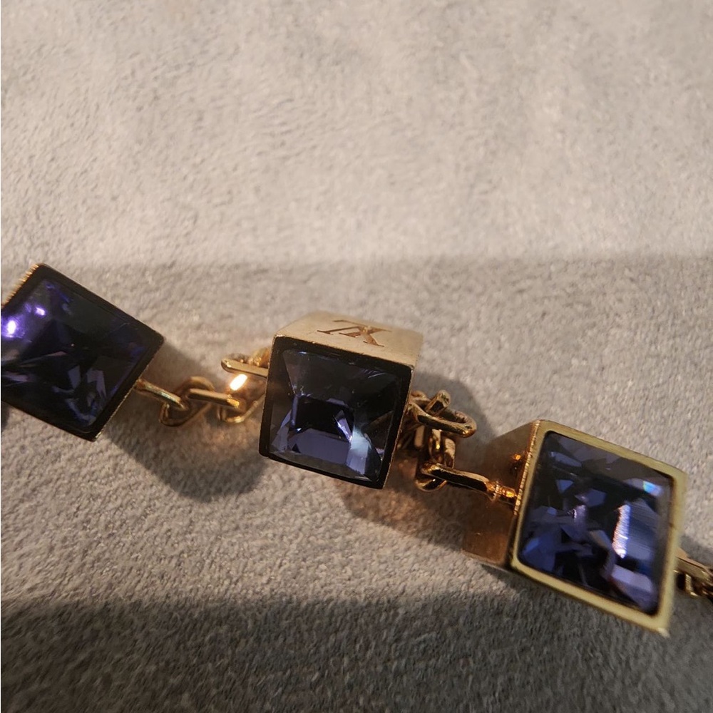 LOUIS VUITTON BRACELET GOLD & PURPLE - Picture 12 of 13